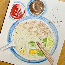 My project for course:  Flavorful Food Illustration with Watercolor. Un progetto di Illustrazione tradizionale, Belle arti, Pittura e Pittura ad acquerello di Rachel Wold - 20.08.2023