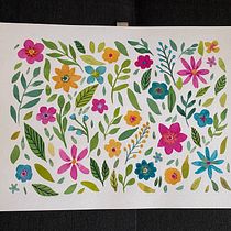 My project for course: Vibrant Floral Patterns with Watercolors. Traditional illustration, Pattern Design, Watercolor Painting, and Botanical Illustration project by Michelle Messier - 04.29.2023