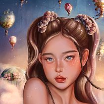Mein Abschlussprojekt für den Kurs: Digitale Fantasieporträts mit Photoshop. Ilustração tradicional, Desenho, Ilustração digital, Desenho de retrato, Desenho digital, e Pintura digital projeto de millis_season - 21.08.2023