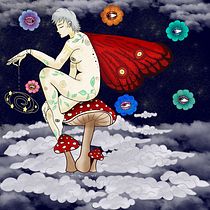 Mi proyecto del curso: Ilustración de fantasía con estilo propio. Traditional illustration, Drawing, Digital Illustration, Watercolor Painting, and Color Theor project by Elizabeth Ramirez Rodriguez - 08.16.2023