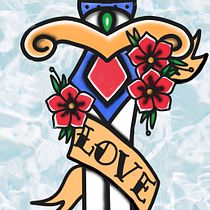 Mi proyecto del curso: Diseño de tatuajes estilo old school en Procreate. Projekt z dziedziny Trad, c, jna ilustracja,  R, sunek, Ilustracja c, frowa i Projektowanie tatuaż użytkownika Nöel Ordoqui - 21.08.2023