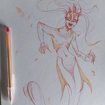 Mi proyecto del curso: Sketchbook fantástico: dibuja personajes desde la imaginación. Ilustração tradicional, Criatividade, Desenho, e Sketchbook projeto de angelinadalbuoni - 21.08.2023