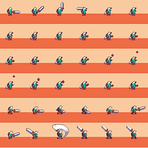 Meu projeto do curso: Animação de personagens em pixel art para videogames Ein Projekt aus dem Bereich Animation von Figuren, Videospiele, Pixel Art und Videospielentwicklung von fabiobarrosifi - 22.08.2023