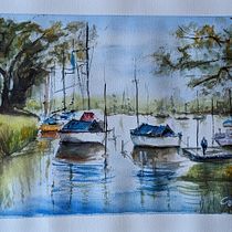 Mi proyecto del curso: Marinas Ein Projekt aus dem Bereich Malerei, Aquarellmalerei und Naturalistische Illustration von consesimon - 20.08.2023