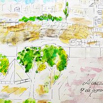 Mi proyecto del curso: Cuaderno de viaje en acuarela. Watercolor Painting, and Sketchbook project by Mónica Muñoz Martínez - 08.22.2023