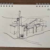 Mi proyecto del curso: Dibujo arquitectónico expresivo con marcadores de colores. He tratado de utilizar la foto recomendada por el profesor y adjunto el proceso: fotografía - boceto en blanco y negro base y el coloreado. GRACIAS!. Sketching, Drawing, Architectural Illustration, Sketchbook & Ink Illustration project by Enrique Daniel Marin Abente - 08.22.2023