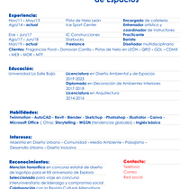 Mi proyecto del curso: Currículums para creativos: crea tu CV y carta de presentación Ein Projekt aus dem Bereich Design, Innenarchitektur, Innendesign, L, schaftsbau, Innenarchitektur und Architektur von Antonio Cruz - 22.08.2023