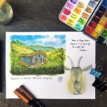 Il mio progetto del corso: Diario di viaggio ad acquerello. Traditional illustration, Watercolor Painting, Architectural Illustration, and Sketchbook project by aleksi_og - 08.23.2023