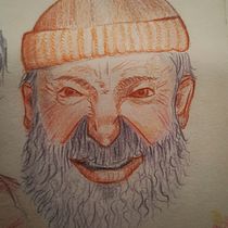 Mon projet du cours : Dessin de portraits expressifs aux crayons de couleur . Drawing, Portrait Drawing, Sketchbook, Colored Pencil Drawing, and Traditional illustration project by laura_led - 08.23.2023