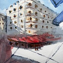 My project for course: Architectural Sketching with Watercolor and Ink. Sketching, Drawing, Watercolor Painting, Architectural Illustration, Sketchbook & Ink Illustration project by buuycao - 08.23.2023
