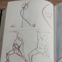 Mi proyecto del curso: Dibujo de la figura humana en poses expresivas. Fine Arts, Sketching, Drawing, Sketchbook, and Figure Drawing project by Oscar Guevara - 08.24.2023