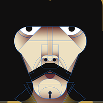Black Sabbath : Retrato geométrico minimalista. Traditional illustration, Character Design, Vector Illustration, and Poster Design project by El Urdie - 08.24.2023