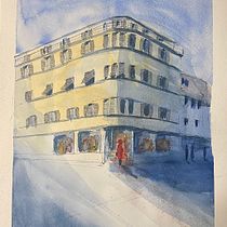 Mein Abschlussprojekt für den Kurs: Architektonische Zeichnung mit Aquarell und Tinte. Sketching, Drawing, Watercolor Painting, Architectural Illustration, Sketchbook & Ink Illustration project by info - 08.25.2023
