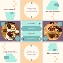 Inspiración y Té: Mi proyecto del curso Diseño gráfico para principiantes. Un progetto di Design, Br, ing, Br, identit, Graphic design, Tipografia, Design di loghi e Design tipografico di Clara "Lucky" Casé - 25.08.2023