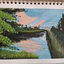 Landscapes. Un progetto di Belle arti, Pittura, Pittura ad acquerello, Illustrazione naturalistica e Pittura gouache di Cindy Verboog - 25.08.2023