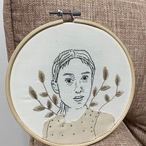 My project for course: Creation of Embroidered Portraits. Un projet de Broderie , et Design textile de sohaalshakri - 25.08.2023