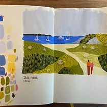 Mon projet du cours : Illustration de carnets de voyage à la gouache. Un progetto di Pittura, Disegno, Sketchbook e Pittura gouache di mristord - 25.08.2023