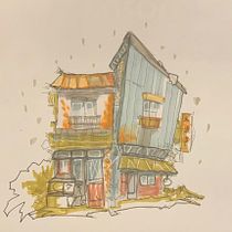 My project for course: Expressive Architectural Sketching with Colored Markers. Sketching, Drawing, Architectural Illustration, Sketchbook & Ink Illustration project by enegelda - 08.25.2023
