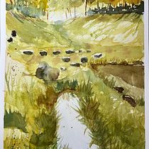 My project for course: Natural Landscapes in Watercolor. Un progetto di Belle arti, Pittura e Pittura ad acquerello di buuycao - 26.08.2023