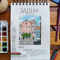 Il mio progetto del corso: Diario di viaggio ad acquerello. Traditional illustration, Watercolor Painting, Architectural Illustration, and Sketchbook project by Elisa Bosia - 08.26.2023