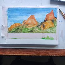 El Bierzo_cuaderno de vacaciones. Watercolor Painting, Traditional illustration, Architectural Illustration, and Sketchbook project by Glòria - 08.27.2023