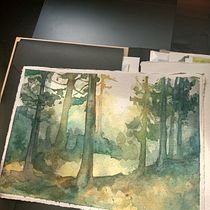 My project for course: Dreamy Watercolor Landscapes: Paint with Light. Un projet de Peinture , et Aquarelle de Lisa Davies - 27.08.2023