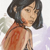 My project for course: Illustrated Portraits with Procreate. Projekt z dziedziny Trad, c, jna ilustracja, Grafika wektorowa, Ilustracja c, frowa i Portret użytkownika Tania Nunes - 27.08.2023