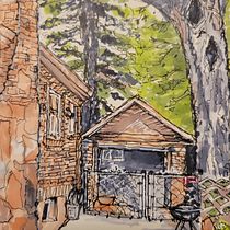 My project for course: Expressive Architectural Sketching with Colored Markers. Sketching, Drawing, Architectural Illustration, Sketchbook & Ink Illustration project by Elena - 08.28.2023