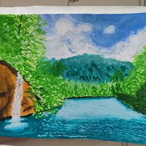 My project for course: Painting Atmospheric Landscapes with Gouache. Projekt z dziedziny Trad, c, jna ilustracja,  Malarstwo i Malowanie gwaszami użytkownika suryanic20 - 28.08.2023