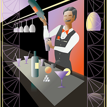My project for course: Art Deco Style for Digital Illustration. Traditional illustration, Fine Arts, Poster Design, and Digital Illustration project by Vladlena M - 08.28.2023