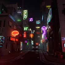 My project for course: Game Environment Design: Cyberpunk Scenes with Unreal Engine. 3D, Animation, Art Direction, 3D Animation, Video Games, Game Design, and Game Development project by Anton Kulish - 08.25.2023