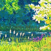 Mein Abschlussprojekt für den Kurs: Landschaftsmalerei mit Gouache für Anfänger. Fine Arts, Painting, Naturalistic Illustration, and Gouache Painting project by Katja Bader - 08.28.2023