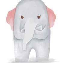 Elephant Character with some emotions. Traditional illustration, Character Design, Digital Illustration, Children's Illustration, and Narrative project by Loran Osman - 08.18.2023