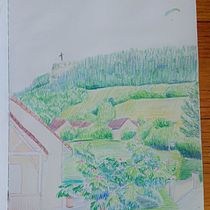 Mon projet du cours : Paysages : approche par le carnet de dessin et la couleur. Un progetto di Bozzetti, Creatività, Disegno a matita, Disegno e Sketchbook di marinadb - 29.08.2023