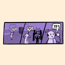 Mi proyecto del curso: Humor gráfico: danos la tira nuestra de cada día "NO NO YES" Ein Projekt aus dem Bereich Traditionelle Illustration, Comic, Bleistiftzeichnung, Zeichnung und Erzählung von José Urbina - 29.08.2023