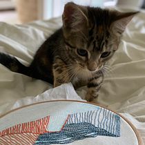 My project for course: Embroidery and Color: Create Textile Landscapes. Traditional illustration, Accessor, Design, Arts, Crafts, Embroider, Sewing, Interior Decoration, and Textile Design project by jo - 08.30.2023
