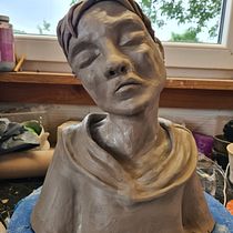 Mijn project van de cursus: Inleiding tot figuratief beeldhouwen met klei. Fine Arts, and Sculpture project by annemie_persyn - 08.30.2023