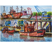 Mi proyecto del curso: Pintura en acuarela de paisajes marinos. Projekt z dziedziny  Malarstwo, Malowanie akwarelą, Ilustracja naturalist i czna użytkownika Luis Gelman - 30.08.2023