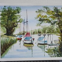 Mi proyecto del curso: Pintura en acuarela de paisajes marinos . Projekt z dziedziny  Malarstwo, Malowanie akwarelą, Ilustracja naturalist i czna użytkownika Soriana Montiel - 30.08.2023