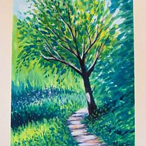 Mon projet du cours : Initiation à la peinture de paysages à la gouache Ein Projekt aus dem Bereich Bildende Künste, Malerei, Naturalistische Illustration und Gouachemalerei von Monique Métivier - 30.08.2023