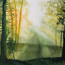Jen's Dreamy Watercolor Landscapes: Paint with Light. Pintura, e Pintura em aquarela projeto de jenshouse - 30.08.2023