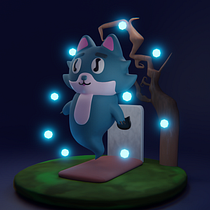 Mi proyecto del curso: Creación de personajes kawaii en 3D con Blender Ein Projekt aus dem Bereich Traditionelle Illustration, Design von Figuren, Digitale Illustration, 3-D-Modellierung und Manga von Kleydherment Tarazona - 31.08.2023
