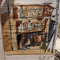 My project for course: Expressive Architectural Sketching with Colored Markers. Sketching, Drawing, Architectural Illustration, Sketchbook & Ink Illustration project by valandop88 - 09.01.2023