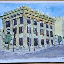 My project for course: Architectural Sketching with Watercolor and Ink. Sketching, Drawing, Watercolor Painting, Architectural Illustration, Sketchbook & Ink Illustration project by Abra Bergen - 08.31.2023