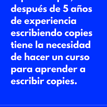 Mi proyecto del curso: Copywriting para copywriters. Un progetto di Pubblicità, Cop, writing, Stor, telling e Comunicazione di o.salazarv29 - 01.09.2023