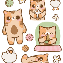 My project for course: Kawaii Illustration: Create Charming Characters. Ilustração tradicional, Design de personagens, e Mangá projeto de heatherrosemccolm - 01.09.2023