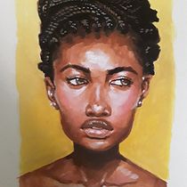 My project for course: Stylized Portrait Painting with Gouache. Traditional illustration, Painting, and Gouache Painting project by Kasim - 09.02.2023