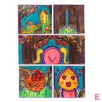 Mi proyecto: La Manzana🍎. Un projet de Illustration traditionnelle, Beaux Arts, Peinture, Aquarelle, Illustration jeunesse, Narration , et Théorie des couleurs de Estefanía Jiménez - 10.08.2023