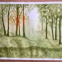 My project for course: Dreamy Watercolor Landscapes: Paint with Light. Pintura em aquarela projeto de iris_russell58 - 02.09.2023
