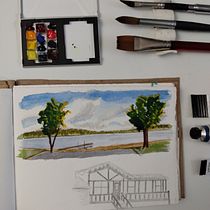 My project for course: Watercolor Travel Journal. Traditional illustration, Architectural Illustration, and Sketchbook project by Jack Jones - 09.02.2023